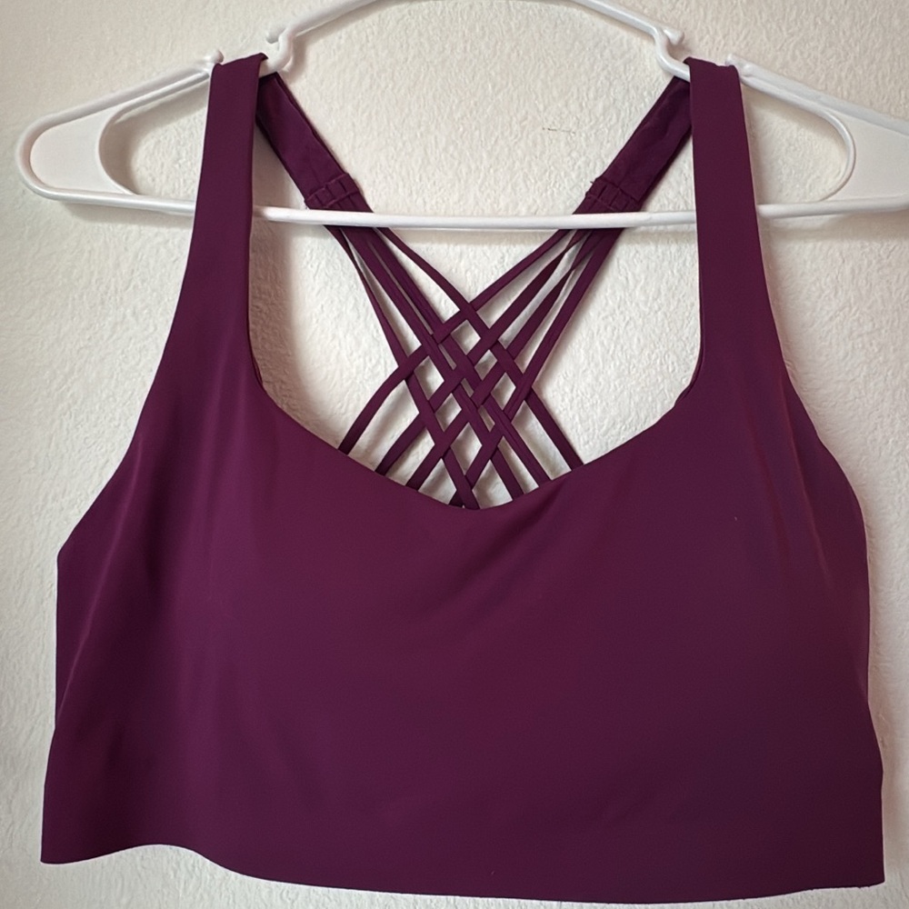 lululemon athletica Strappy Back Sports Bra - Plum